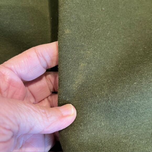 Stussy Y2K Vintage Logo Sweatshirt Crewneck Olive Green Metallic Gold Mens Large - Picture 11 of 12